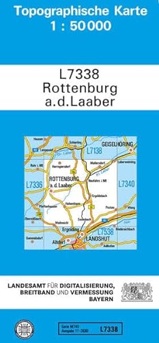 TK50 L7338 Rottenburg a.d.Laaber: Topographische Karte 1:50000 (TK50 Topographische Karte 1:50000 Bayern) von Landesamt für Digitalisierung, Breitband und Vermessung, Bayern